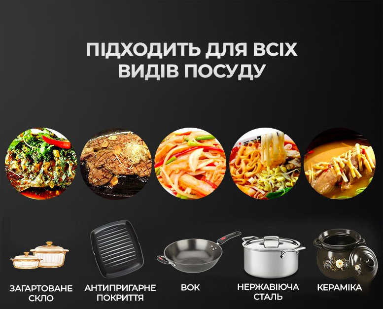 Інфрачервона плита електрична на 2 конфорки RAF 8088 2 дисплеї 4800W Інфрачервона плита електрична на 2 конфорки RAF 8088 2 дисплеї 4800W